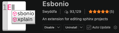 vsc_esbonio